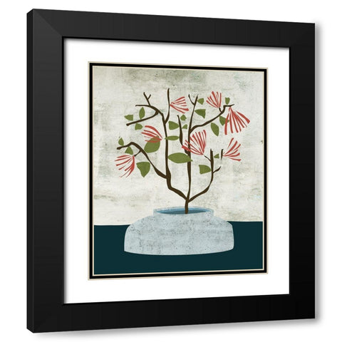 Zen Branch II Black Modern Wood Framed Art Print with Double Matting by Wang, Melissa