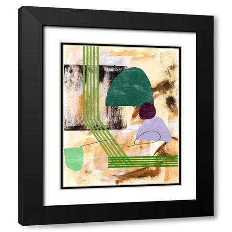 Skating II Black Modern Wood Framed Art Print with Double Matting by Wang, Melissa