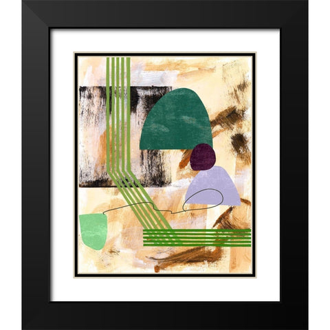 Skating II Black Modern Wood Framed Art Print with Double Matting by Wang, Melissa