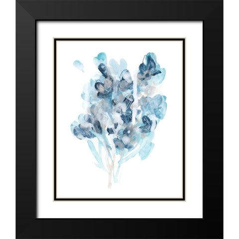 Bluescale Flora I Black Modern Wood Framed Art Print with Double Matting by Vess, June Erica