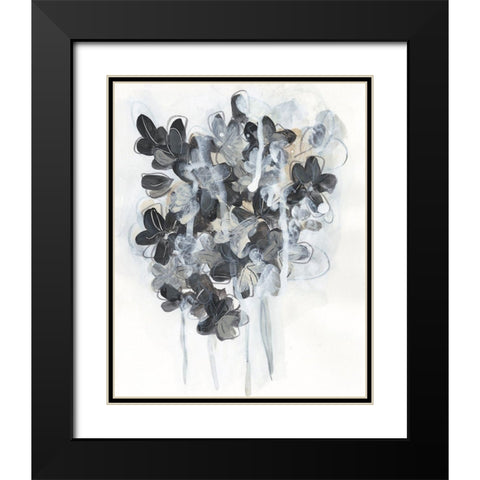 Monochrome Flora I Black Modern Wood Framed Art Print with Double Matting by Vess, June Erica