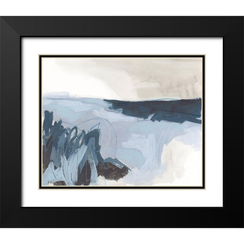 Sea Shading II Black Modern Wood Framed Art Print with Double Matting by Vess, June Erica