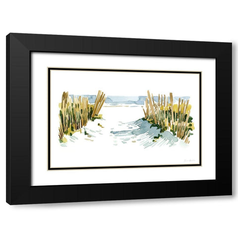 Beach Impressions II Black Modern Wood Framed Art Print with Double Matting by Caroline, Emma