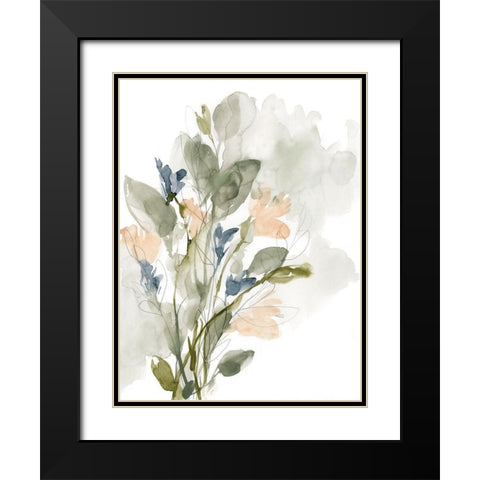 Flower Cluster I Black Modern Wood Framed Art Print with Double Matting by Goldberger, Jennifer