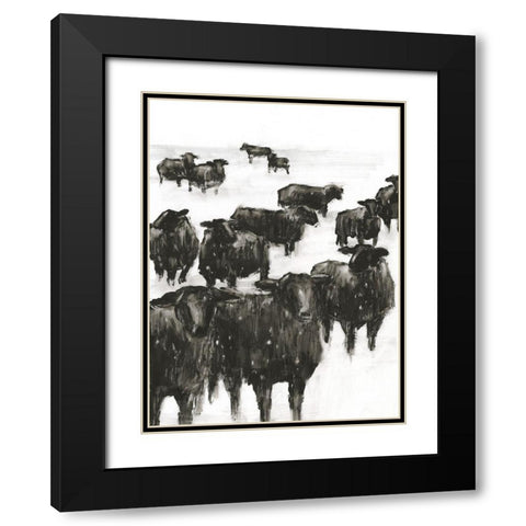 Winter Coat II Black Modern Wood Framed Art Print with Double Matting by Harper, Ethan