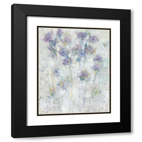 Lavender Floral Fresco I Black Modern Wood Framed Art Print with Double Matting by OToole, Tim