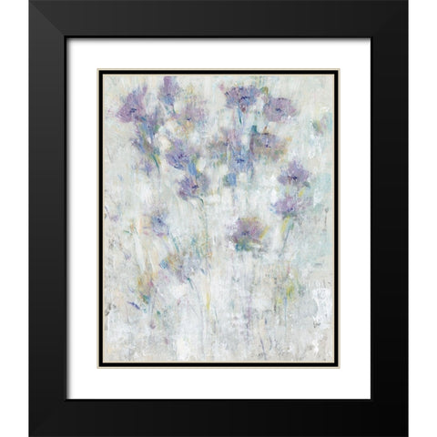 Lavender Floral Fresco I Black Modern Wood Framed Art Print with Double Matting by OToole, Tim