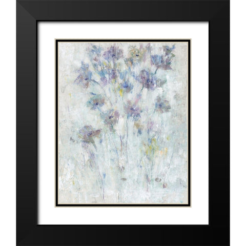 Lavender Floral Fresco II Black Modern Wood Framed Art Print with Double Matting by OToole, Tim