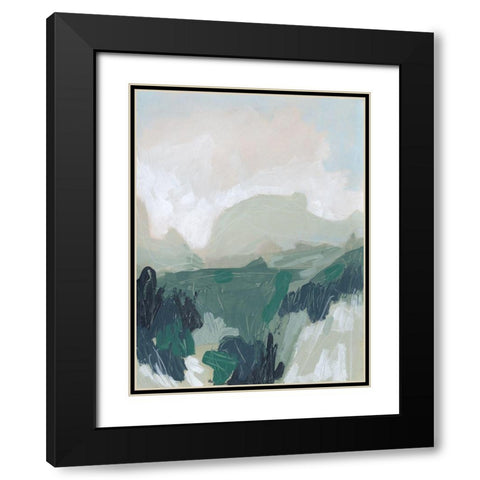 Moss Valley II Black Modern Wood Framed Art Print with Double Matting by Vess, June Erica