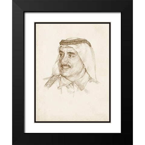 Late Sheikh Maktoum bin Rashid Al Maktoum Black Modern Wood Framed Art Print with Double Matting by Harper, Ethan