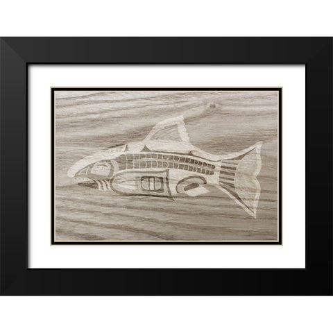 Totem Animal II Black Modern Wood Framed Art Print with Double Matting by Ludwig, Alicia