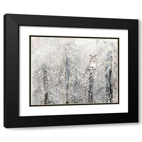 Snowy Habitat I Black Modern Wood Framed Art Print with Double Matting by Ludwig, Alicia