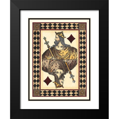 Harlequin Cards II Black Modern Wood Framed Art Print with Double Matting by Vision Studio