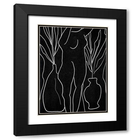 Summer Portrait I Black Modern Wood Framed Art Print with Double Matting by Wang, Melissa