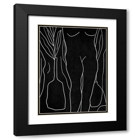 Summer Portrait II Black Modern Wood Framed Art Print with Double Matting by Wang, Melissa