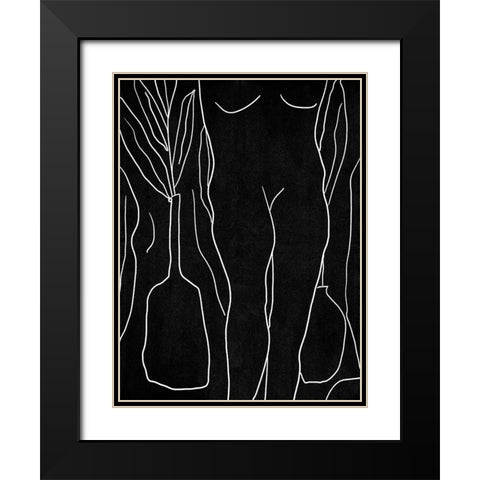 Summer Portrait II Black Modern Wood Framed Art Print with Double Matting by Wang, Melissa