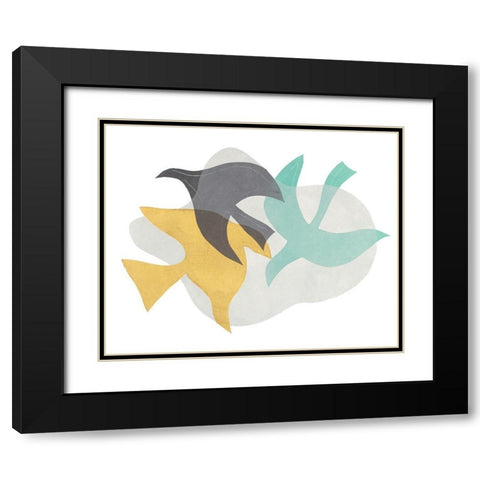 Peace Composition I Black Modern Wood Framed Art Print with Double Matting by Delamater, Rob