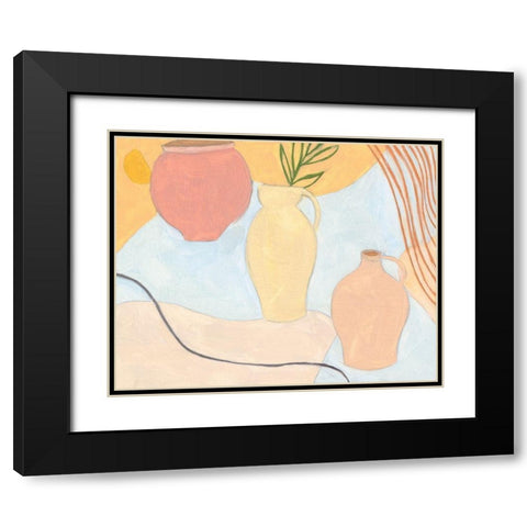 Puzzles II Black Modern Wood Framed Art Print with Double Matting by Wang, Melissa
