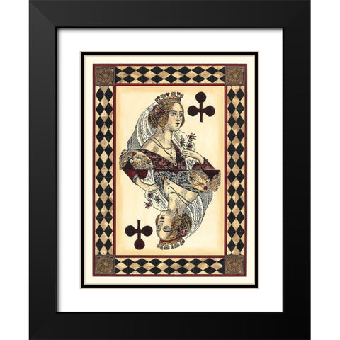 Harlequin Cards III Black Modern Wood Framed Art Print with Double Matting by Vision Studio