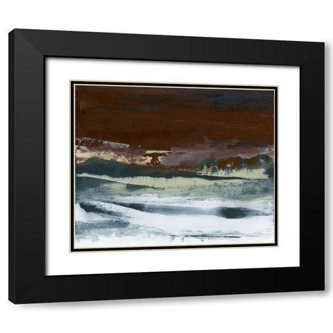 Lyrical IV Black Modern Wood Framed Art Print with Double Matting by Gordon, Sharon