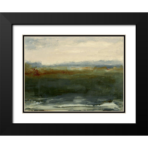 Milieu VII Black Modern Wood Framed Art Print with Double Matting by Gordon, Sharon