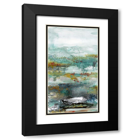 Emerald Vision I Black Modern Wood Framed Art Print with Double Matting by Bramma, Lila