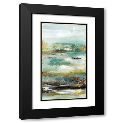 Emerald Vision II Black Modern Wood Framed Art Print with Double Matting by Bramma, Lila