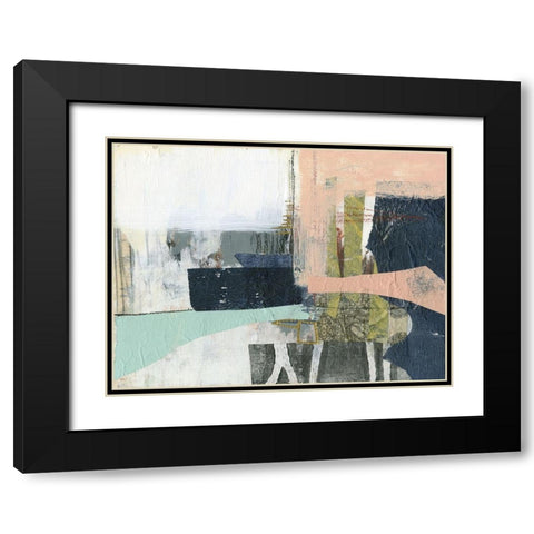 Pieces II Black Modern Wood Framed Art Print with Double Matting by Goldberger, Jennifer