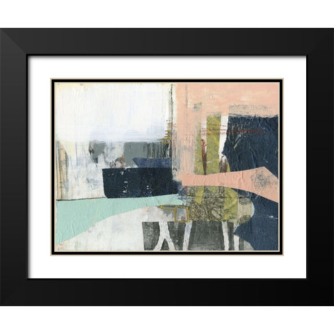 Pieces II Black Modern Wood Framed Art Print with Double Matting by Goldberger, Jennifer