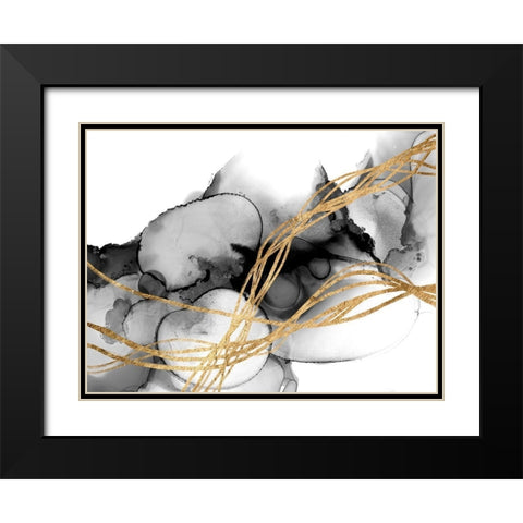 Matrix Undulation II Black Modern Wood Framed Art Print with Double Matting by Goldberger, Jennifer