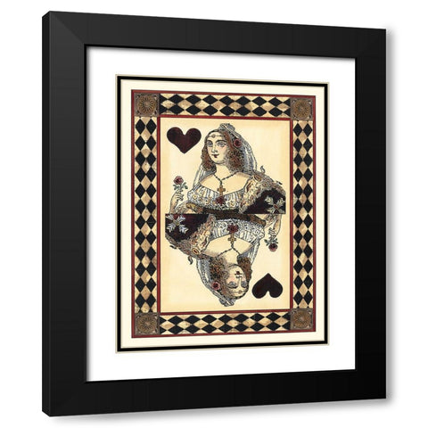 Harlequin Cards IV Black Modern Wood Framed Art Print with Double Matting by Vision Studio