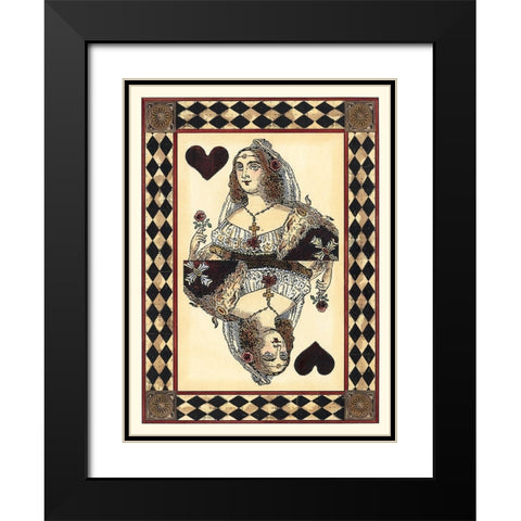 Harlequin Cards IV Black Modern Wood Framed Art Print with Double Matting by Vision Studio