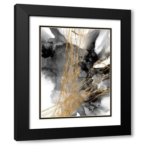 Webbing I Black Modern Wood Framed Art Print with Double Matting by Goldberger, Jennifer