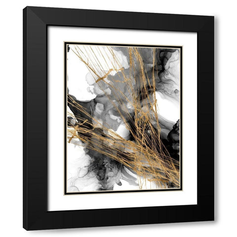 Webbing II Black Modern Wood Framed Art Print with Double Matting by Goldberger, Jennifer