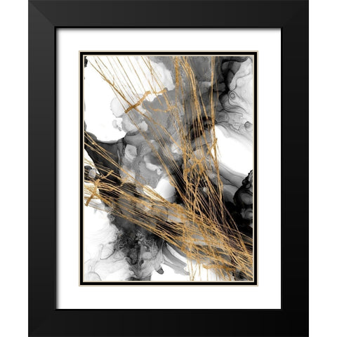 Webbing II Black Modern Wood Framed Art Print with Double Matting by Goldberger, Jennifer