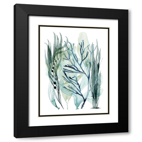 Sea Leaves III Black Modern Wood Framed Art Print with Double Matting by Popp, Grace