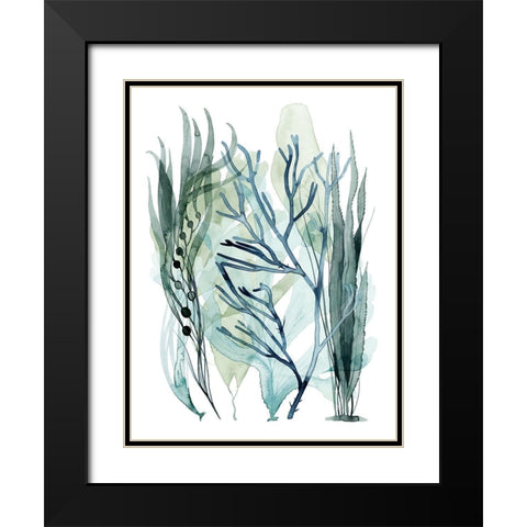 Sea Leaves III Black Modern Wood Framed Art Print with Double Matting by Popp, Grace