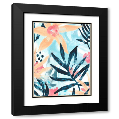 Island Intuition II Black Modern Wood Framed Art Print with Double Matting by Vess, June Erica