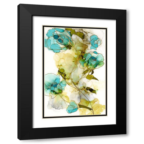 Flower Facets I Black Modern Wood Framed Art Print with Double Matting by Goldberger, Jennifer