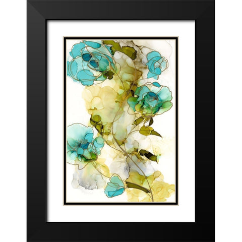 Flower Facets I Black Modern Wood Framed Art Print with Double Matting by Goldberger, Jennifer