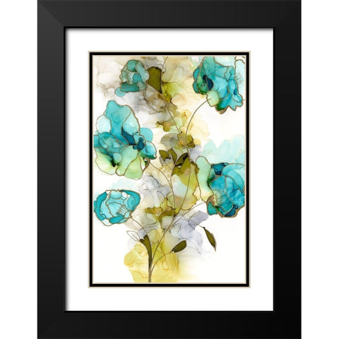 Flower Facets II Black Modern Wood Framed Art Print with Double Matting by Goldberger, Jennifer