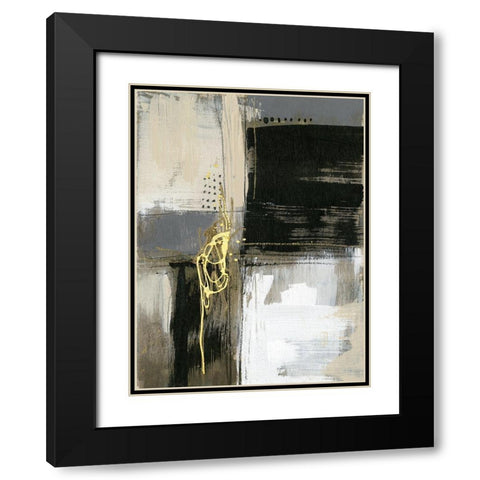 Neutral Divisions I Black Modern Wood Framed Art Print with Double Matting by Goldberger, Jennifer