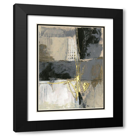 Neutral Divisions II Black Modern Wood Framed Art Print with Double Matting by Goldberger, Jennifer