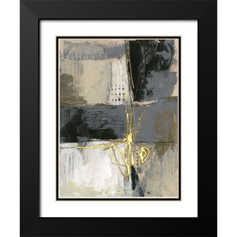 Neutral Divisions II Black Modern Wood Framed Art Print with Double Matting by Goldberger, Jennifer