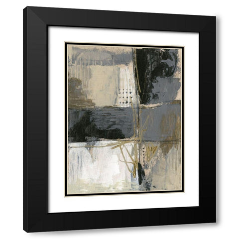 Neutral Divisions II Black Modern Wood Framed Art Print with Double Matting by Goldberger, Jennifer