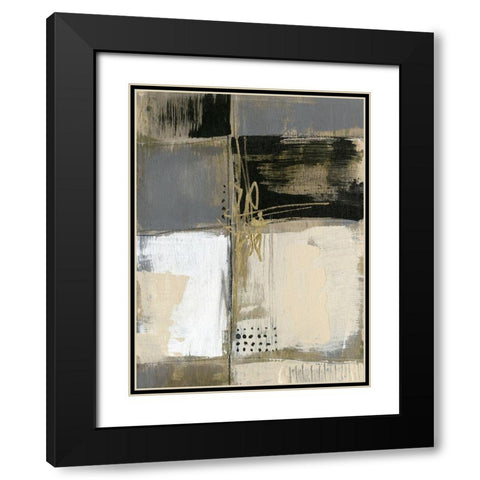 Neutral Divisions III Black Modern Wood Framed Art Print with Double Matting by Goldberger, Jennifer