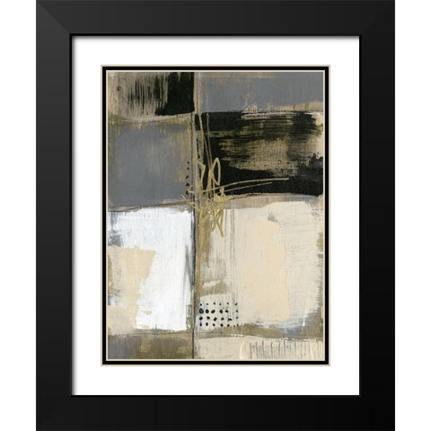 Neutral Divisions III Black Modern Wood Framed Art Print with Double Matting by Goldberger, Jennifer