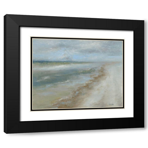 Ocean Walk II Black Modern Wood Framed Art Print with Double Matting by Wendling, Marilyn