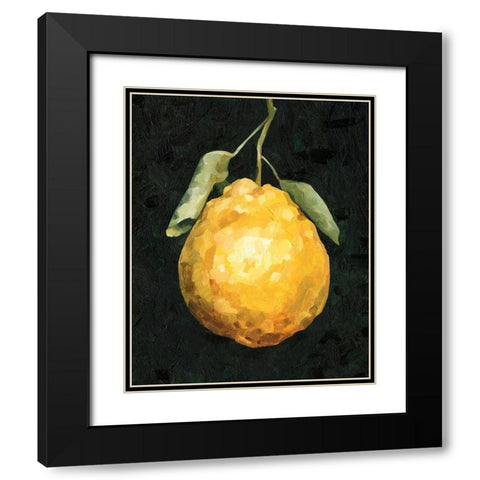 Dark Lemon II Black Modern Wood Framed Art Print with Double Matting by Caroline, Emma