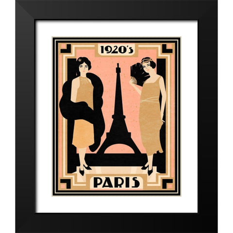 1920s Paris I Black Modern Wood Framed Art Print with Double Matting by Warren, Annie